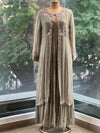 Chikoo Attached Jacket Style Gown