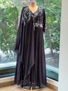 Black One Side Kaftan Gown