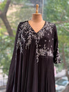 Black One Side Kaftan Gown