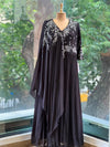 Black One Side Kaftan Gown