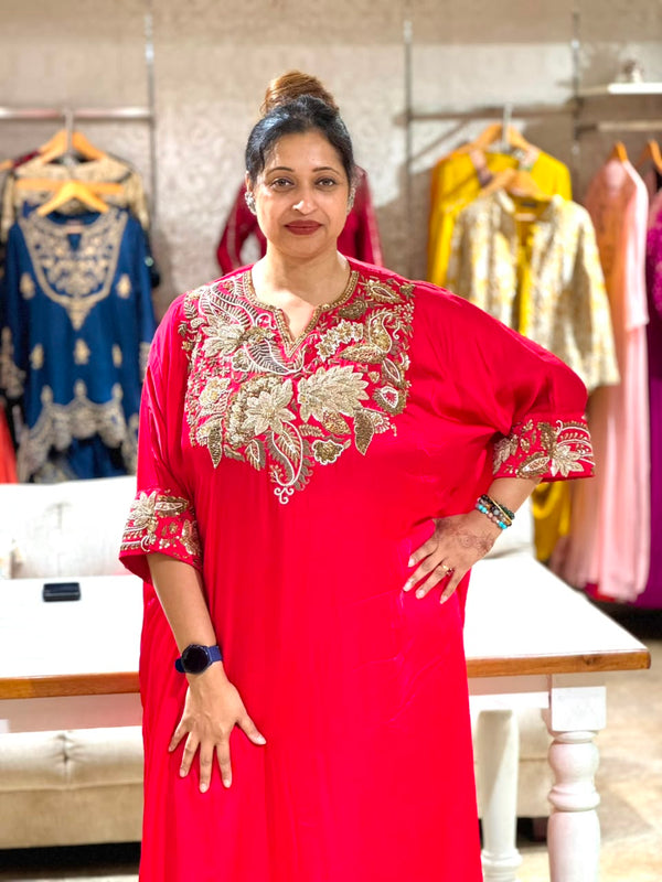 Red Kaftan Co Ord