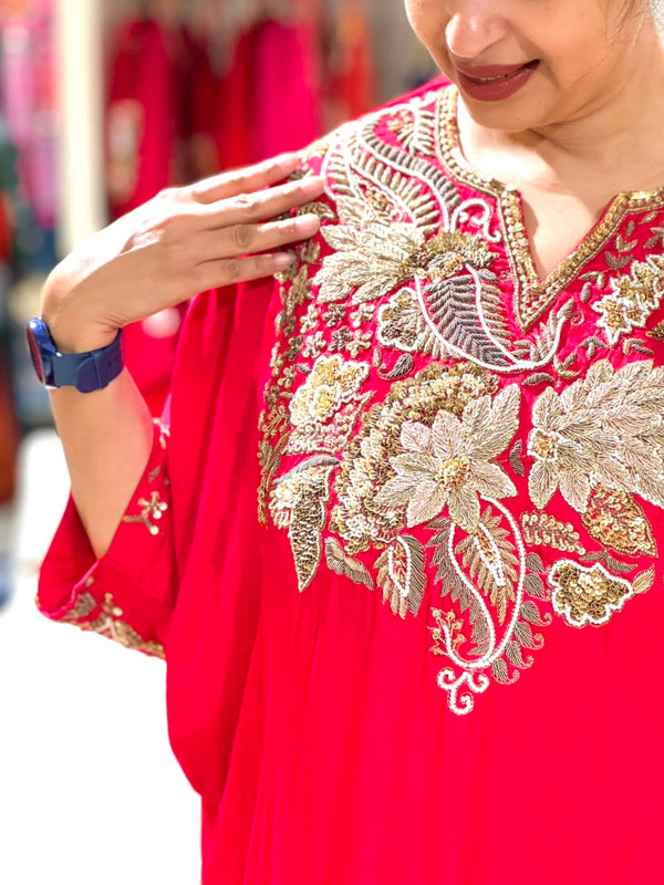Red Kaftan Co Ord