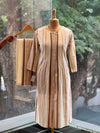 Beige Stripes Printed Co Ord