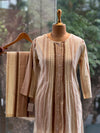 Beige Stripes Printed Co Ord
