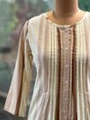Beige Stripes Printed Co Ord