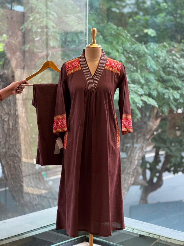 Brown V Neck Co Ord