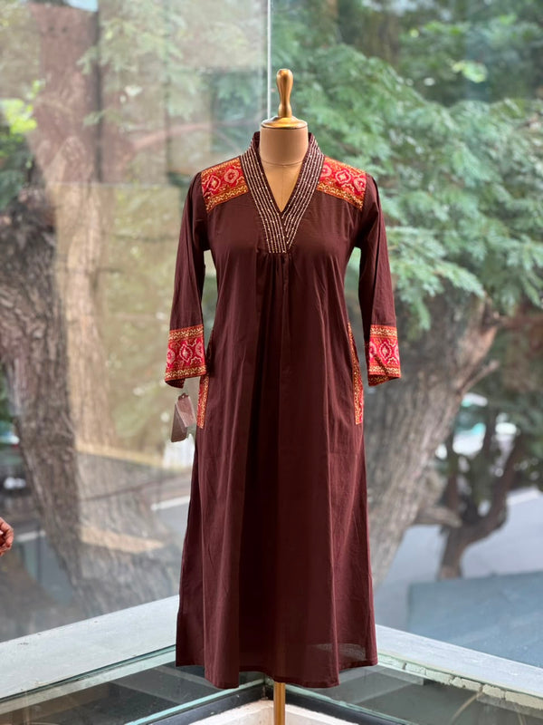 Brown V Neck Co Ord