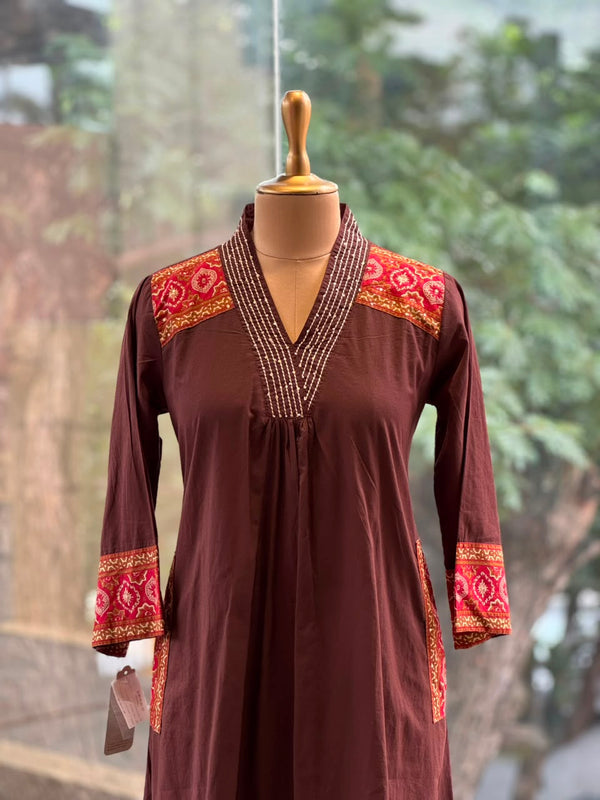Brown V Neck Co Ord