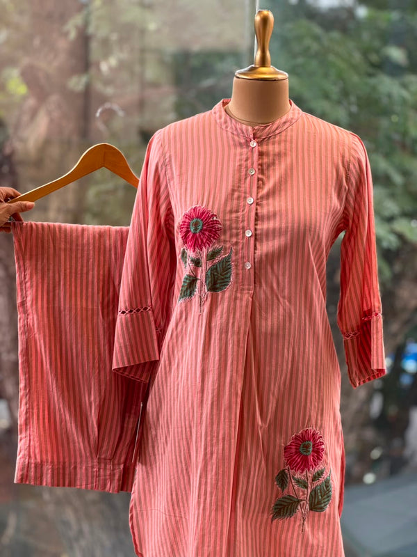 Pink Flower Patch Work Co Ord