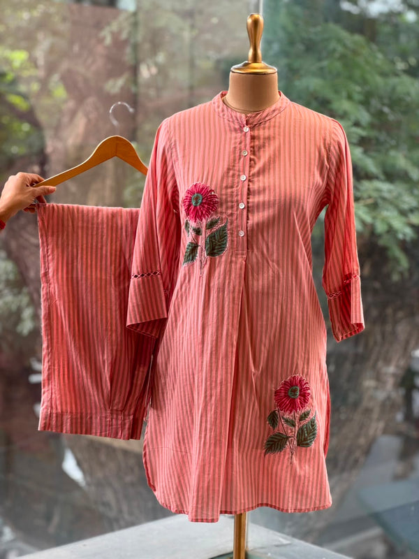 Pink Flower Patch Work Co Ord