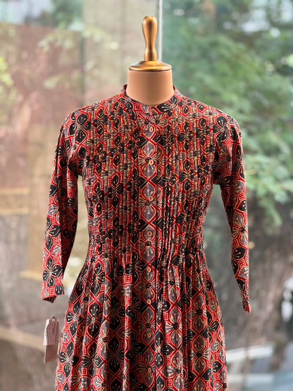 Maroon Jaal Printed Tunic