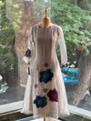 Greyish Silver Glass Tissue Suit