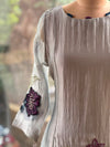 Greyish Silver Glass Tissue Suit