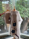 Greyish Silver Glass Tissue Suit