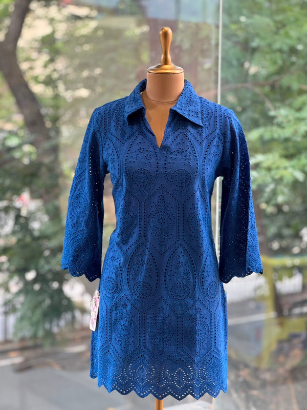 Royal Blue Collared Neck Co Ord