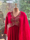 Red Crushed Gown