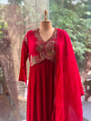 Red Crushed Gown