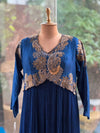 Royal Blue Crushed Gown