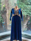 Royal Blue Crushed Gown