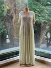 Pista Green Intricate Yoke Gown
