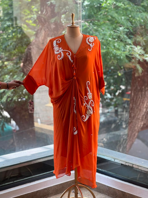 Orange Kaftan Tunic