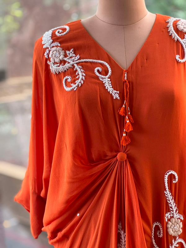 Orange Kaftan Tunic