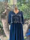 Blue Intricate Work Gown