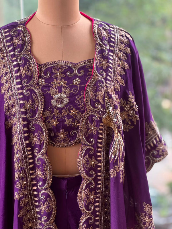 Purple Cape Set