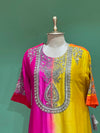 Red Shaded Intricate Work Dupatta Set