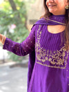 Purple Mul Chanderi Suit