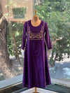Purple Mul Chanderi Suit