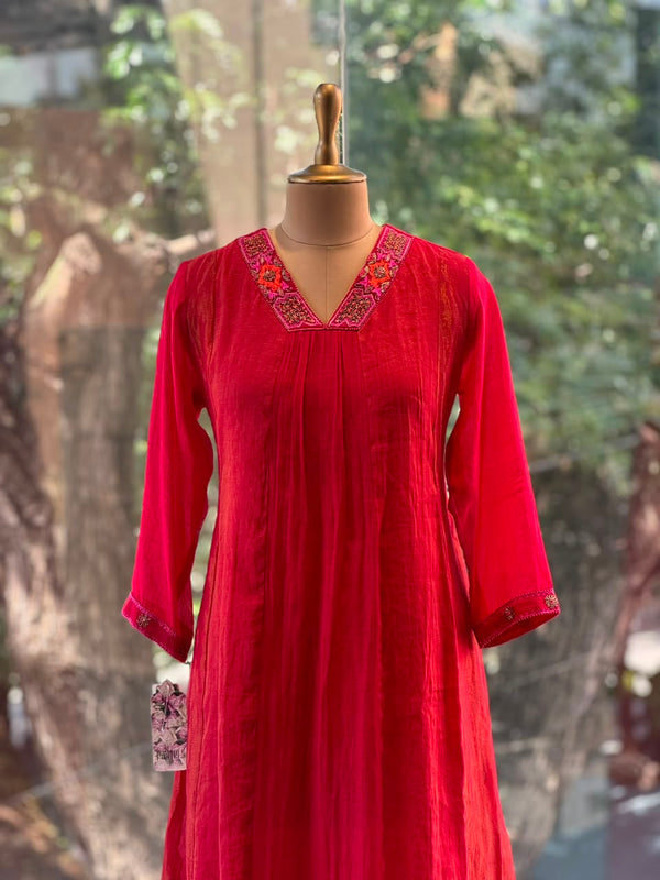 Reddish Orange Mul Suit