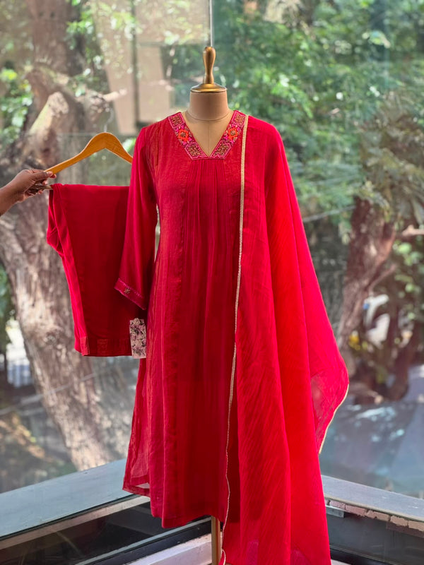 Reddish Orange Mul Suit