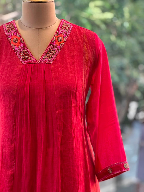 Reddish Orange Mul Suit