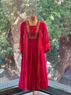 Dark Red Tissue Panel Suit