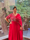 Red One Side Flap Gown