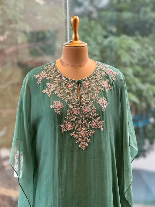 Green Kaftan Set