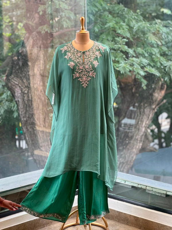 Green Kaftan Set