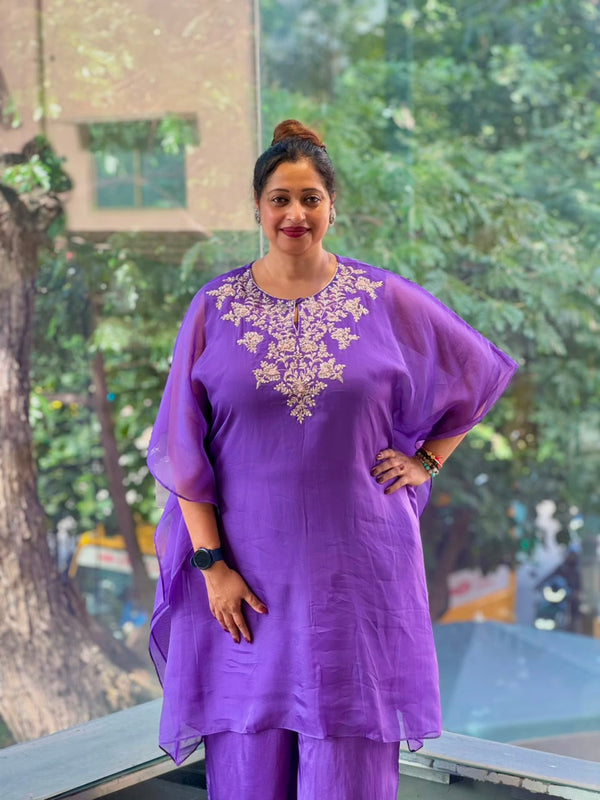 Purple Kaftan Set
