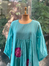 Blue Embroidered Mul Tunic