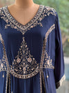 Navy Blue Flared Gown
