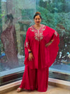 Maroonish Red Palazzo Set