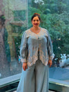 Greyish Blue Palazzo Set