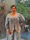 Greyish Blue Palazzo Set