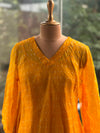Yellow silk kota dupatta set