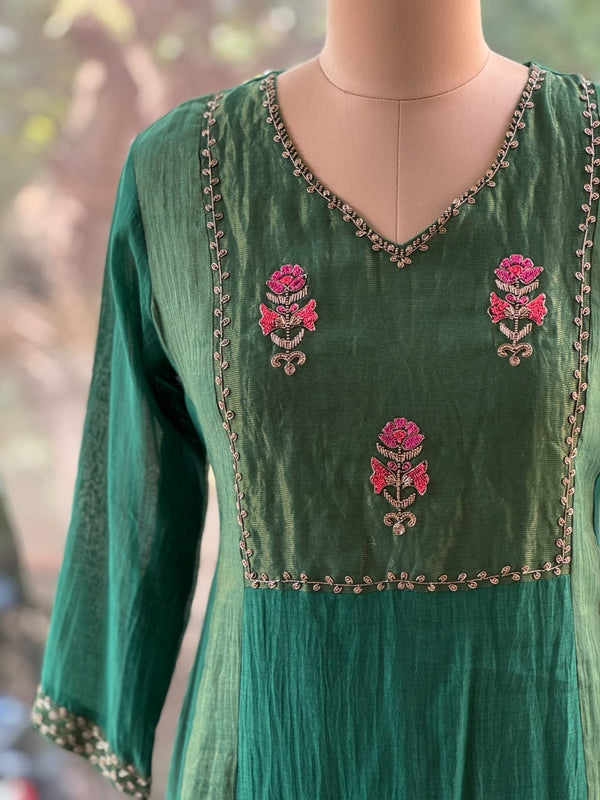 Green Tissue Panel Mul Suit