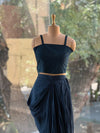 Dark Blue Skirt Set