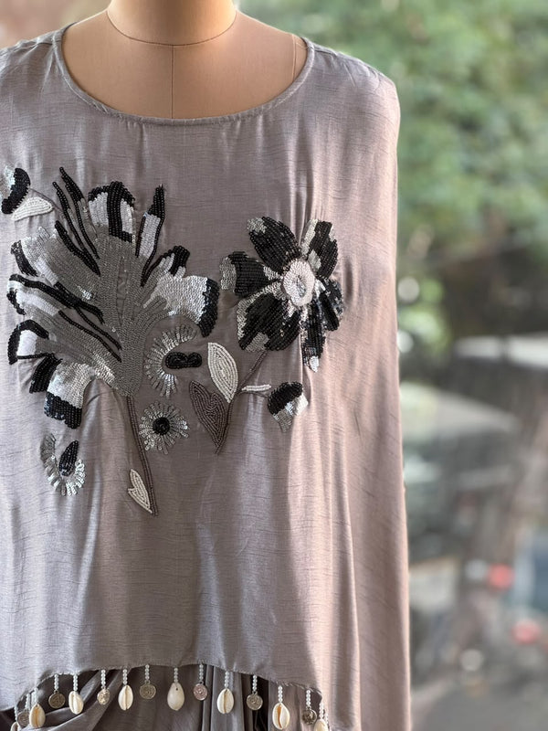Grey Skirt Set