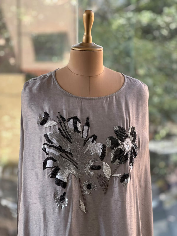 Grey Skirt Set