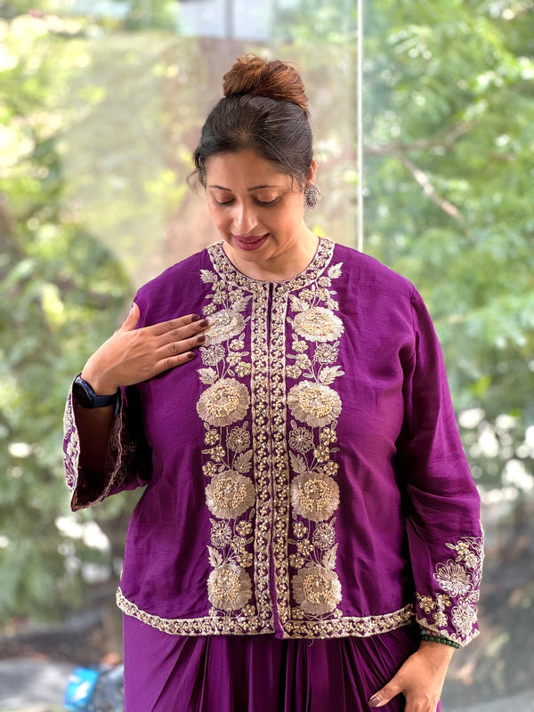 Purple Skirt Set